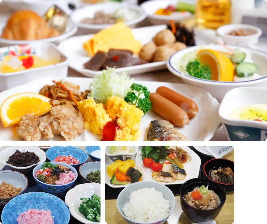 朝食 - 佐久平駅前の健康ランドとビジネスホテル「佐久平プラザ21